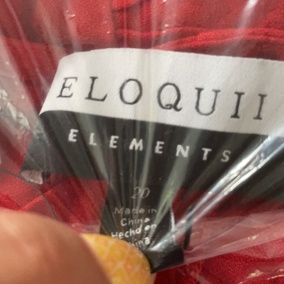 Eloquii Red Knot Front Ruffle Bottom Dress New 20 - Picture 8 of 13